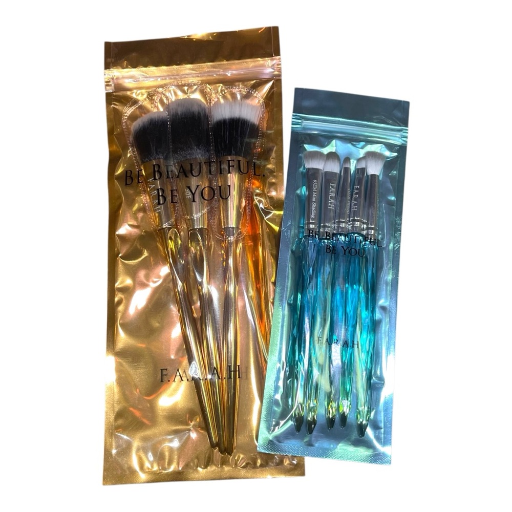 2 X FARAH Makeup Brush Sets - 3 Face Brush Set + 5 Shadow Brush Set - NEW!